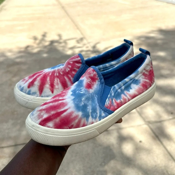 Skechers Women’s Poppy Hippy Hype Colorful Rainbow Tie‎ Dye Canvas Sneakers 7.5 - Picture 3 of 13